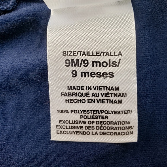 Adidas Boys Athletic Track Jacket size 9M Blue QE20 - Picture 3 of 3